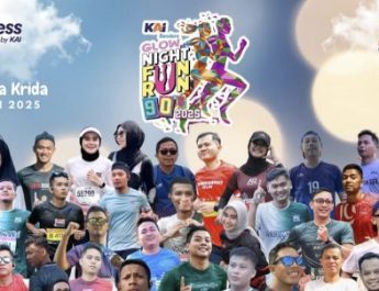 KAI Bandara Glow Night Fun Run 90’s, Lari Sambil Menikmati Kelap Kelip Keindahan Malam Kota Yogyakarta